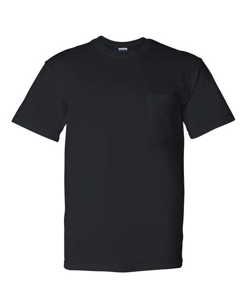 Gildan G830 Adult 50/50 Pocket T-Shirt #color_BLACK