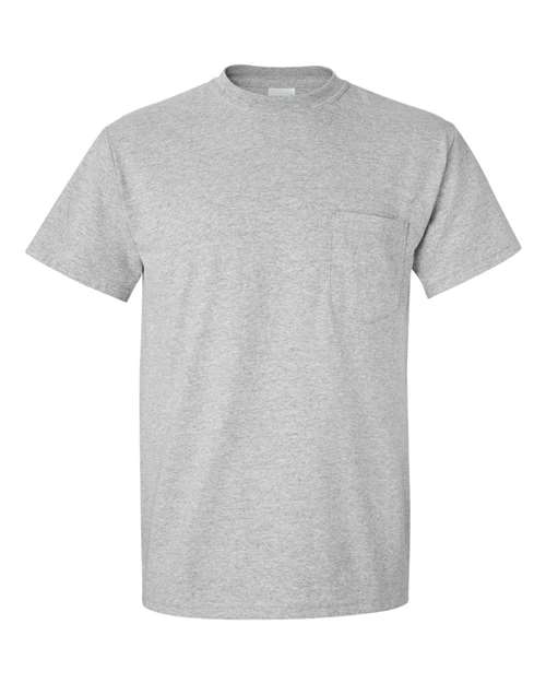 Gildan G830 Adult 50/50 Pocket T-Shirt #color_SPORT GREY