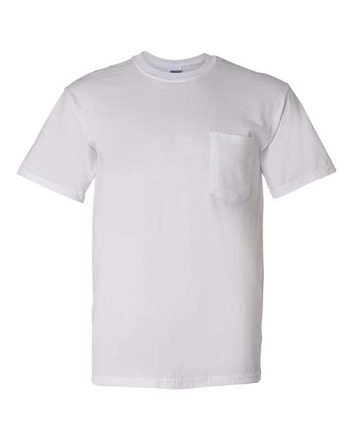 Gildan G830 Adult 50/50 Pocket T-Shirt #color_WHITE