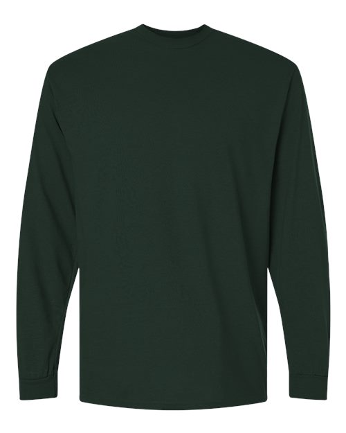 Gildan G840 Adult 50/50 Long-Sleeve T-Shirt #color_FOREST GREEN