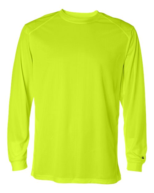 Badger 4104 B-Core Long Sleeve T-Shirt #color_Safety Yellow