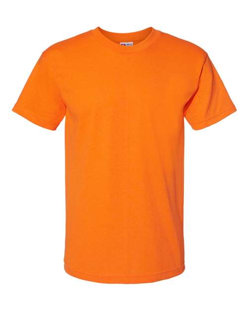 Bayside BA1701 Adult 5.4 oz., 50/50 T-Shirt #color_BRIGHT ORANGE