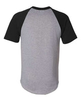 Augusta Sportswear 423 Adult Short-Sleeve Baseball Jersey #color_ATH HTHR/ BLACK