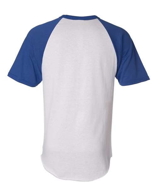 Augusta Sportswear 423 Adult Short-Sleeve Baseball Jersey #color_WHITE/ ROYAL