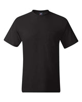 Hanes 5190P Adult Beefy-T with Pocket #color_BLACK
