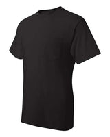 Hanes 5190P Adult Beefy-T with Pocket #color_BLACK