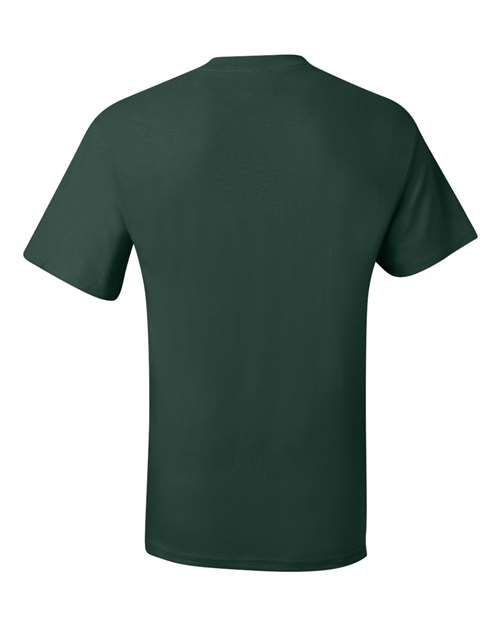 Hanes 5190P Adult Beefy-T with Pocket #color_DEEP FOREST