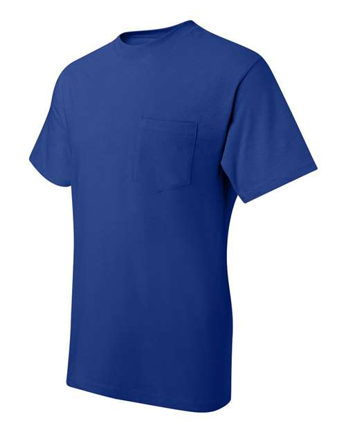 Hanes 5190P Adult Beefy-T with Pocket #color_DEEP ROYAL