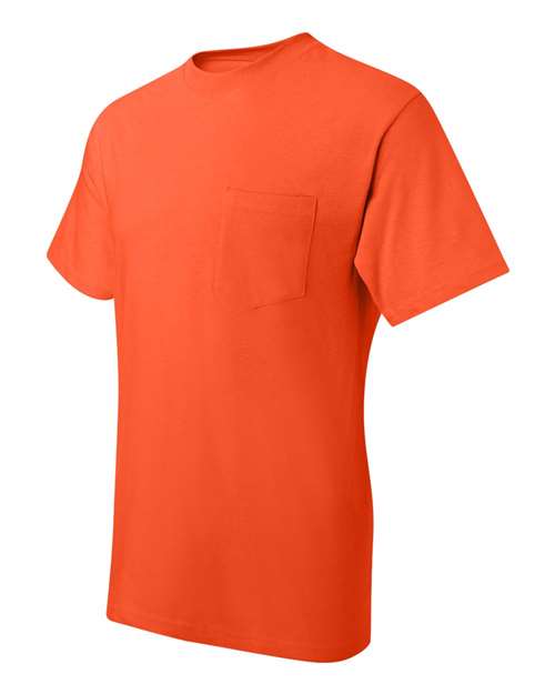 Hanes 5190P Adult Beefy-T with Pocket #color_ORANGE