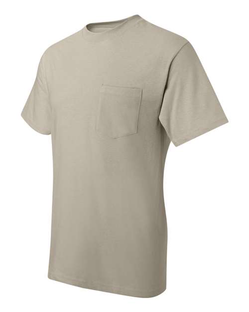 Hanes 5190P Adult Beefy-T with Pocket #color_SAND