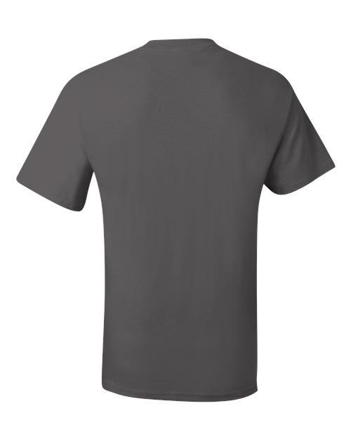 Hanes 5190P Adult Beefy-T with Pocket #color_SMOKE GRAY