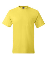 Hanes 5190P Adult Beefy-T with Pocket #color_YELLOW
