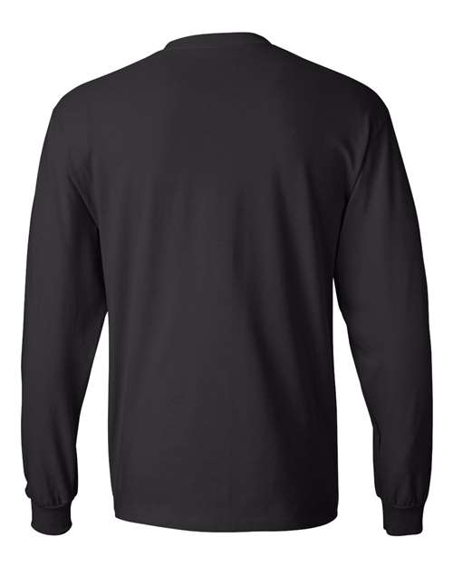 Hanes 5186 Adult Long-Sleeve Beefy-T #color_BLACK