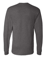 Hanes 5186 Adult Long-Sleeve Beefy-T #color_CHARCOAL HEATHER