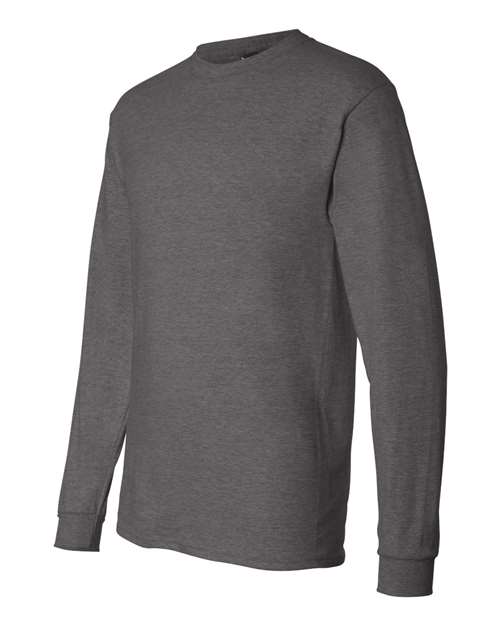 Hanes 5186 Adult Long-Sleeve Beefy-T #color_CHARCOAL HEATHER