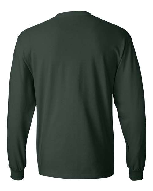 Hanes 5186 Adult Long-Sleeve Beefy-T #color_DEEP FOREST