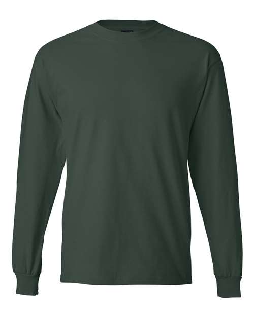 Hanes 5186 Adult Long-Sleeve Beefy-T #color_DEEP FOREST