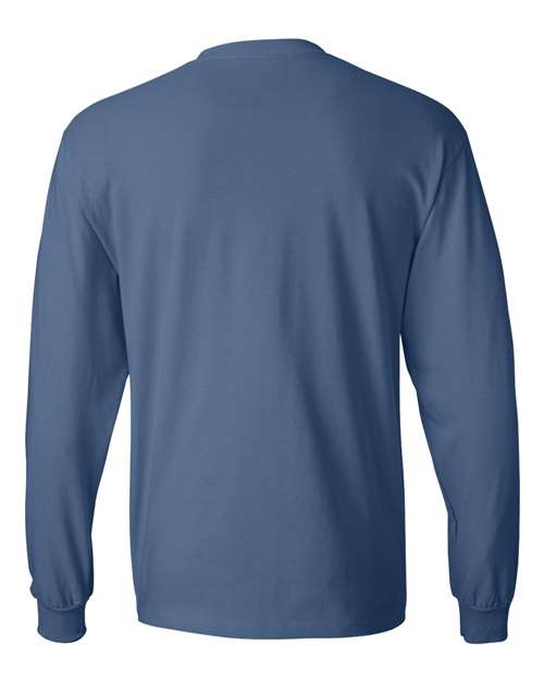 Hanes 5186 Adult Long-Sleeve Beefy-T #color_DENIM BLUE