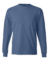 Hanes 5186 Adult Long-Sleeve Beefy-T #color_DENIM BLUE