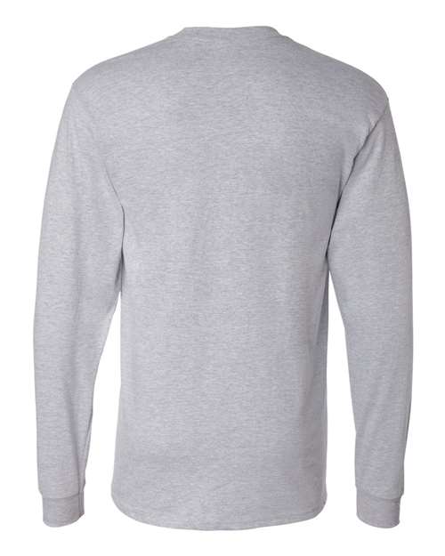 Hanes 5186 Adult Long-Sleeve Beefy-T #color_LIGHT STEEL