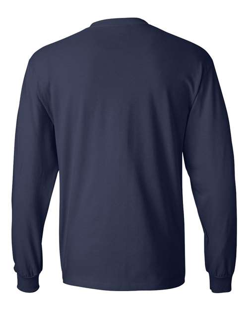 Hanes 5186 Adult Long-Sleeve Beefy-T #color_NAVY