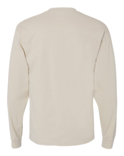Hanes 5186 Adult Long-Sleeve Beefy-T #color_SAND