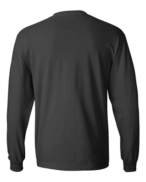 Hanes 5186 Adult Long-Sleeve Beefy-T #color_SMOKE GRAY