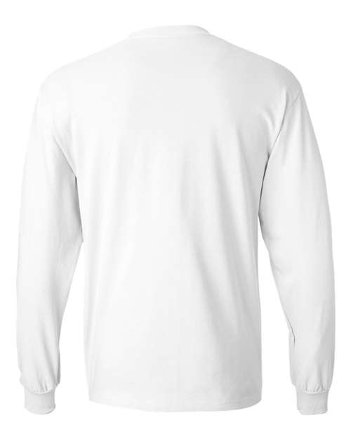 Hanes 5186 Adult Long-Sleeve Beefy-T #color_WHITE