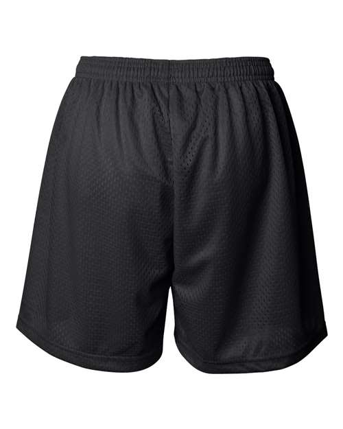 ""Badger 7216 Women's Pro Mesh 5" Shorts with Solid Liner" #color_Black"