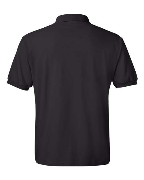 Hanes 054 Adult 50/50 EcoSmart Jersey Knit Polo #color_BLACK