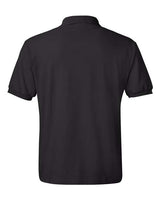 Hanes 054 Adult 50/50 EcoSmart Jersey Knit Polo #color_BLACK