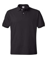 Hanes 054 Adult 50/50 EcoSmart Jersey Knit Polo #color_BLACK