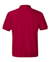 Hanes 054 Adult 50/50 EcoSmart Jersey Knit Polo #color_DEEP RED