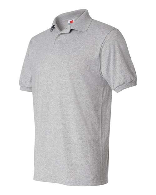 Hanes 054 Adult 50/50 EcoSmart Jersey Knit Polo #color_LIGHT STEEL