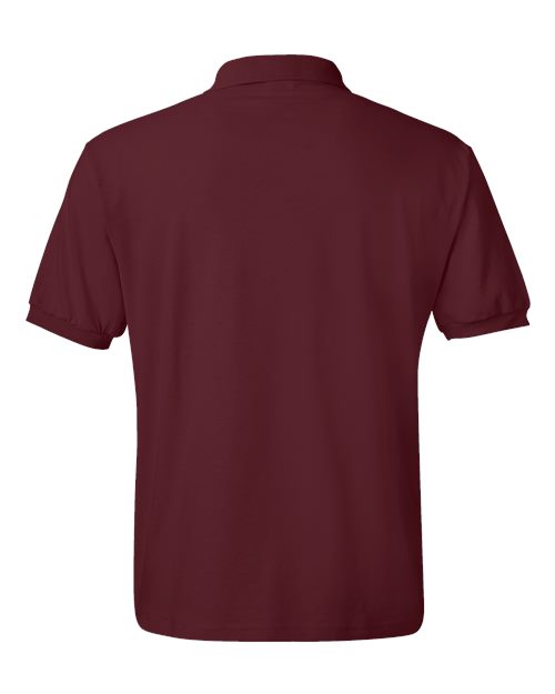 Hanes 054 Adult 50/50 EcoSmart Jersey Knit Polo #color_MAROON