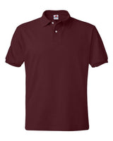 Hanes 054 Adult 50/50 EcoSmart Jersey Knit Polo #color_MAROON