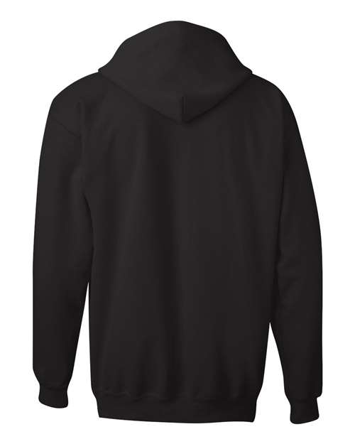 Hanes F280 Adult Ultimate Cotton 90/10 Full-Zip Hooded Sweatshirt #color_BLACK