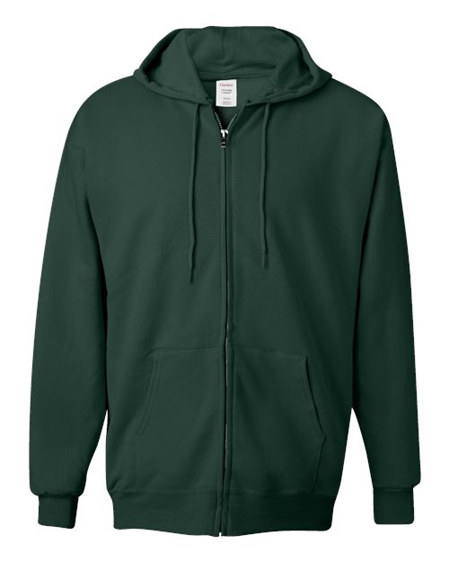 Hanes F280 Adult Ultimate Cotton 90/10 Full-Zip Hooded Sweatshirt #color_DEEP FOREST