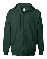 Hanes F280 Adult Ultimate Cotton 90/10 Full-Zip Hooded Sweatshirt #color_DEEP FOREST
