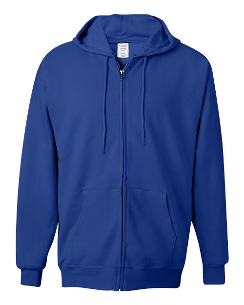 Hanes F280 Adult Ultimate Cotton 90/10 Full-Zip Hooded Sweatshirt #color_DEEP ROYAL