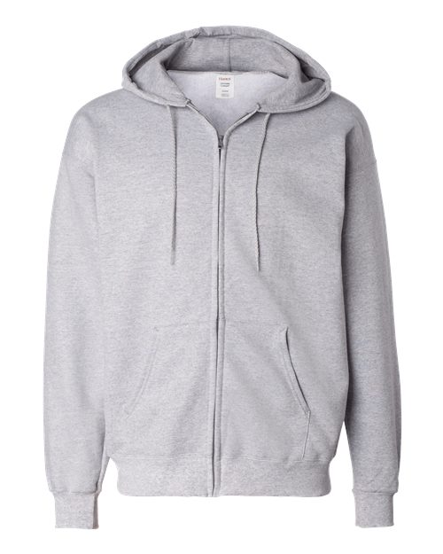 Hanes F280 Adult Ultimate Cotton 90/10 Full-Zip Hooded Sweatshirt #color_LIGHT STEEL