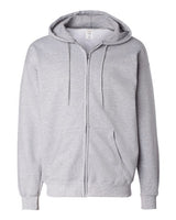 Hanes F280 Adult Ultimate Cotton 90/10 Full-Zip Hooded Sweatshirt #color_LIGHT STEEL