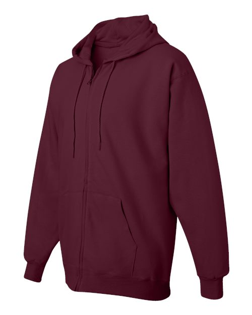 Hanes F280 Adult Ultimate Cotton 90/10 Full-Zip Hooded Sweatshirt #color_MAROON