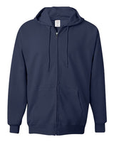 Hanes F280 Adult Ultimate Cotton 90/10 Full-Zip Hooded Sweatshirt #color_NAVY