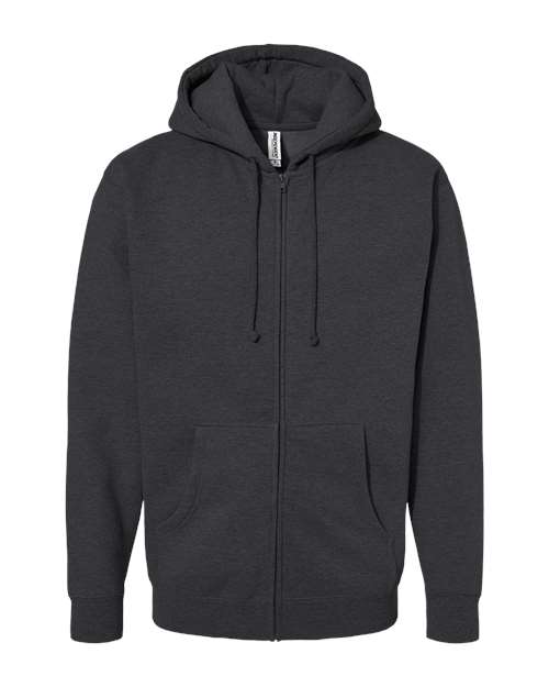 Independent Trading Co. IND4000Z Heavyweight Full-Zip Hooded Sweatshirt #color_Charcoal Heather