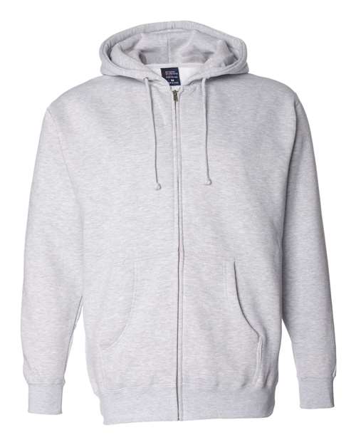 Independent Trading Co. IND4000Z Heavyweight Full-Zip Hooded Sweatshirt #color_Grey Heather