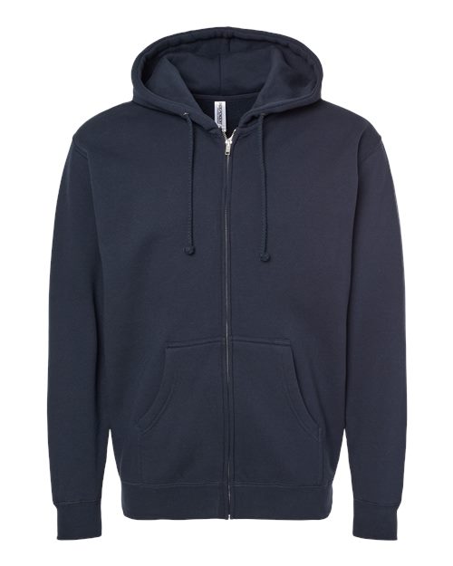 Independent Trading Co. IND4000Z Heavyweight Full-Zip Hooded Sweatshirt #color_Navy