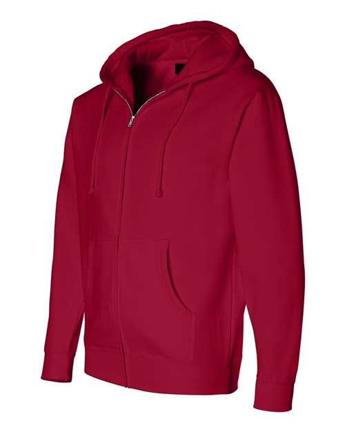 Independent Trading Co. IND4000Z Heavyweight Full-Zip Hooded Sweatshirt #color_Red
