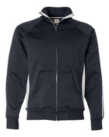 J America JA8858 Adult Vintage Poly Fleece Track Jacket #color_NAVY