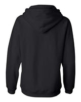 J America JA8836 Ladies' Sydney Brushed V-Neck Hooded Sweatshirt #color_BLACK